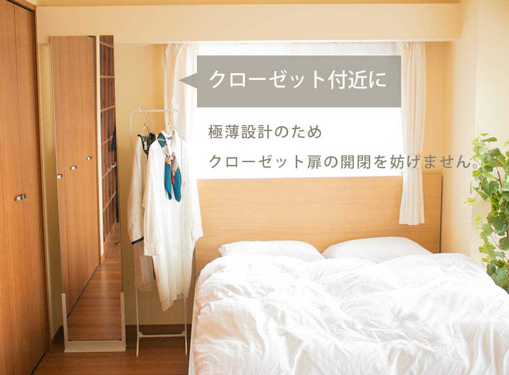 Amazon.co.jp: どこでもミラー TATTA スタンドミラー ホワイト 鏡 姿見